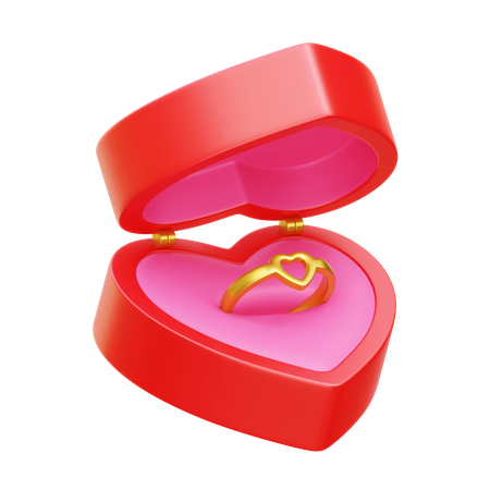 Ring Box 3D Icon