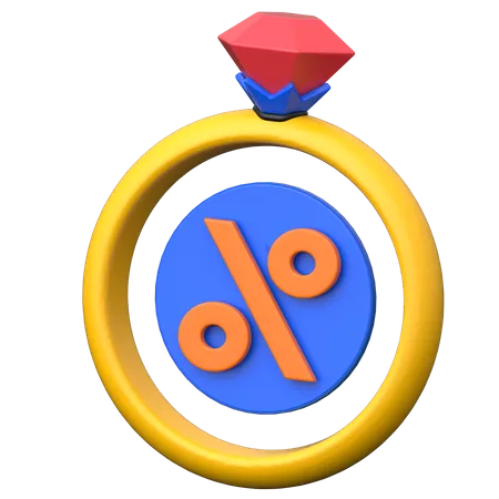 Ring Discount  3D Icon
