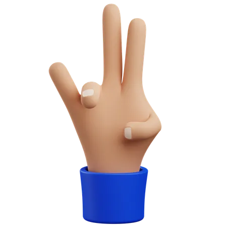 Ring Finger hand gesture  3D Icon