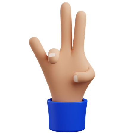 Ring Finger hand gesture  3D Icon