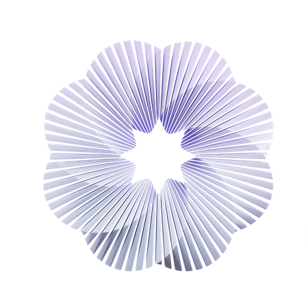 Ring Flower Shape 3D Icon