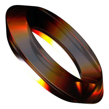 Ring Glas Abstrakte Form  3D Icon