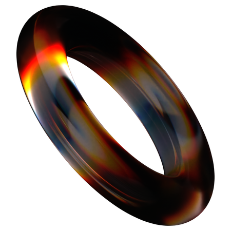 Ring Glass Abstract Shape  3D Icon