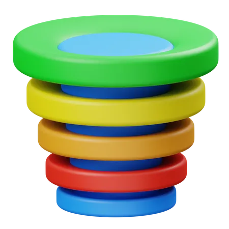 Ring Graph  3D Icon