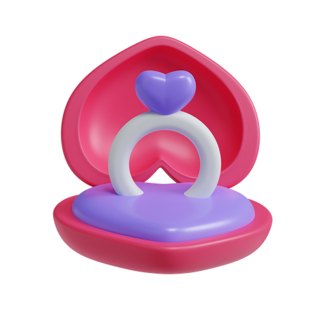 Ring Heart Box  3D Icon