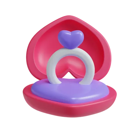 Ring Heart Box  3D Icon