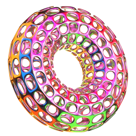 Ring Holographic Shapes  3D Icon