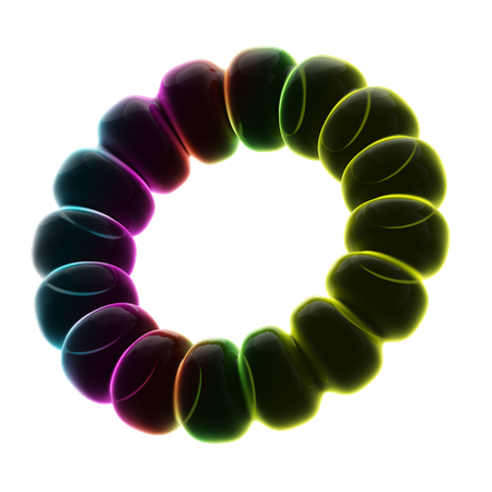 Ring Neon Abstract  3D Icon