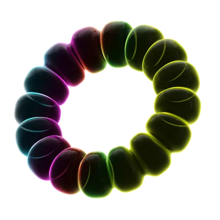 Ring Neon Abstract  3D Icon