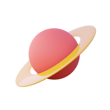Ring Planet  3D Icon