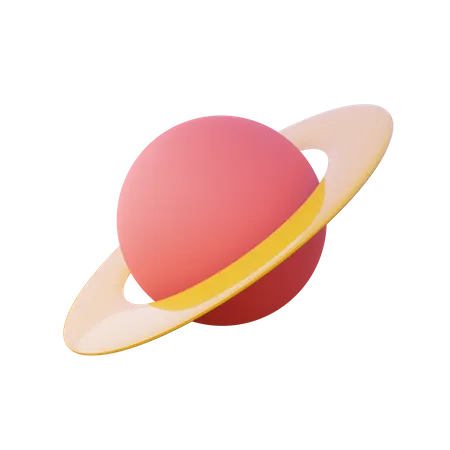 Ring Planet  3D Illustration