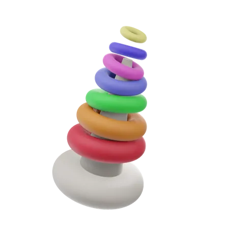 Ring Pyramid  3D Illustration