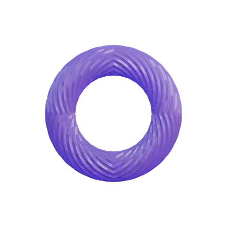 Abstract 3 D Ring Circle 3D Icon