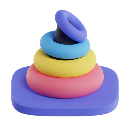 Ring Toss Game  3D Illustration