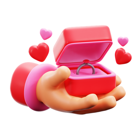 Ringschachtel schenken  3D Icon