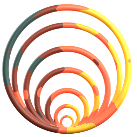 Ringe geometrische Form  3D Icon