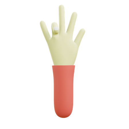 Ringfinger-Handgeste  3D Icon