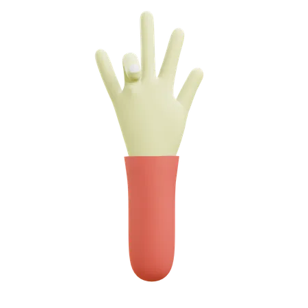 Ringfinger-Handgeste  3D Icon