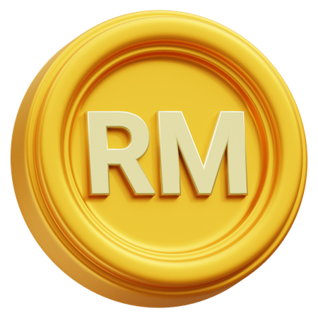 Ringgit Coin  3D Icon