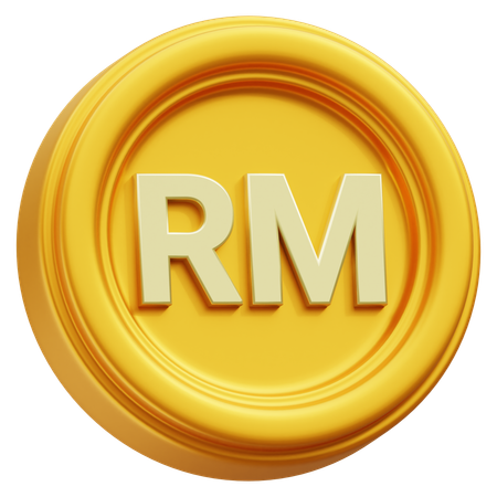 Ringgit Coin  3D Icon