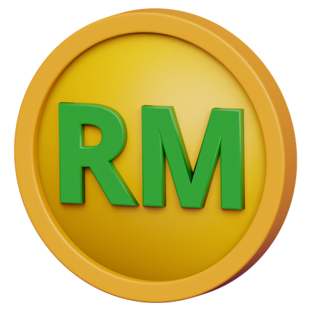 Ringgit Coin  3D Icon