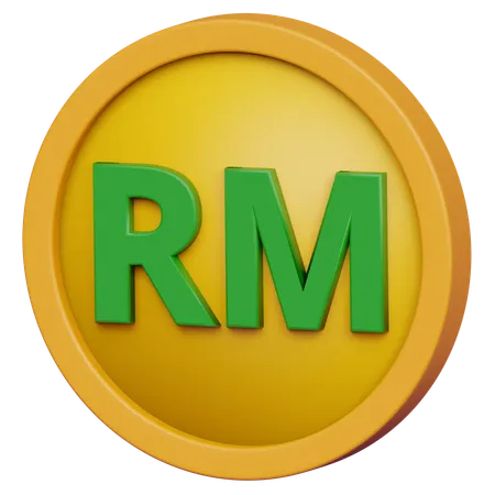 Ringgit Coin  3D Icon