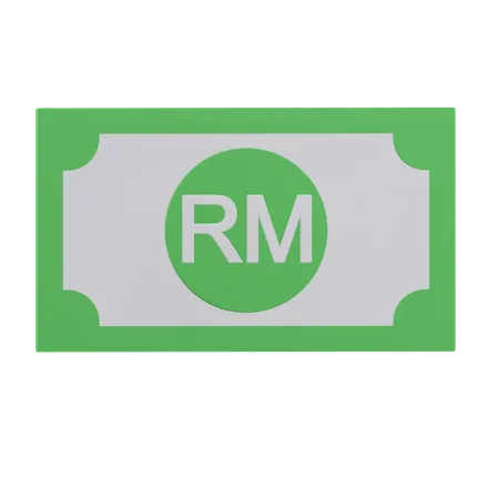 Ringgit Paper Money Currency 3 D Icon Illustration With Transparent Background 3D Icon