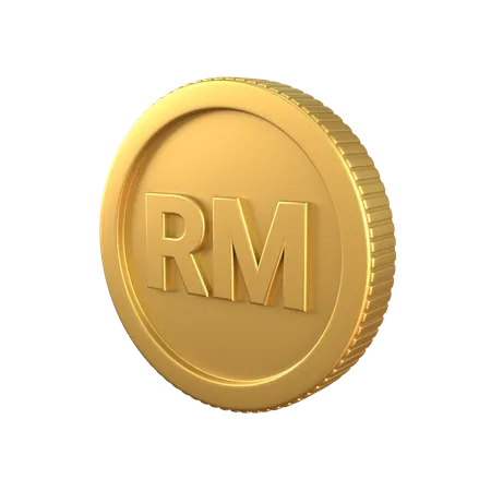 Pièce d'or ringgit  3D Icon