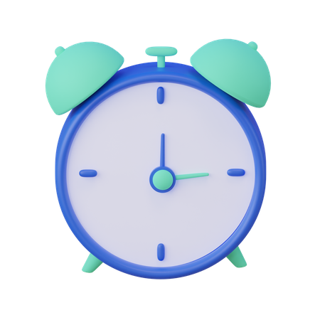 Ringing alarm clock  3D Illustration