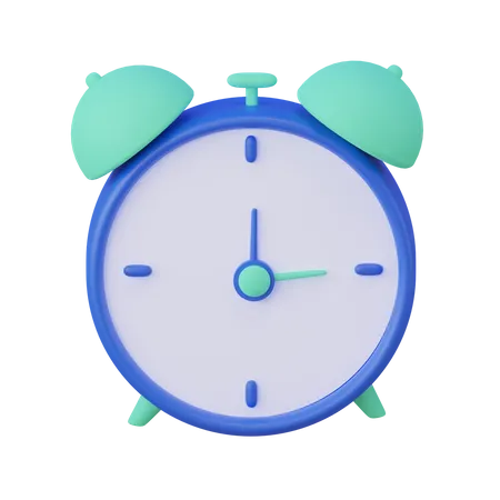 Ringing alarm clock  3D Illustration