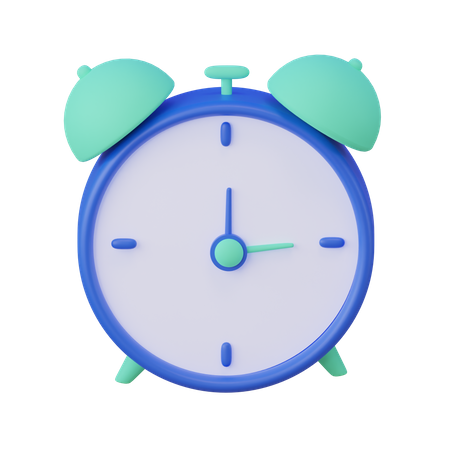Ringing alarm clock 3D Illustration