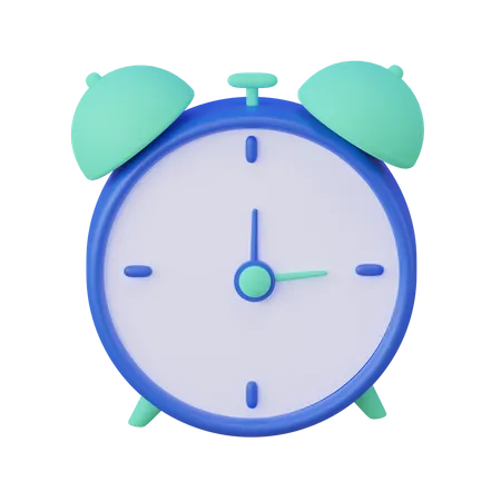 Ringing alarm clock 3D Illustration