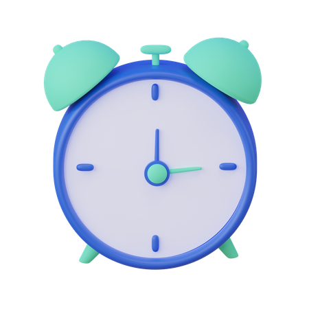 Ringing alarm clock  3D Illustration