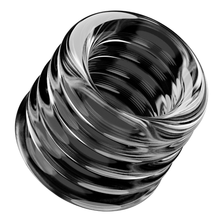 Rings Abstract Glass Shape  3D Icon