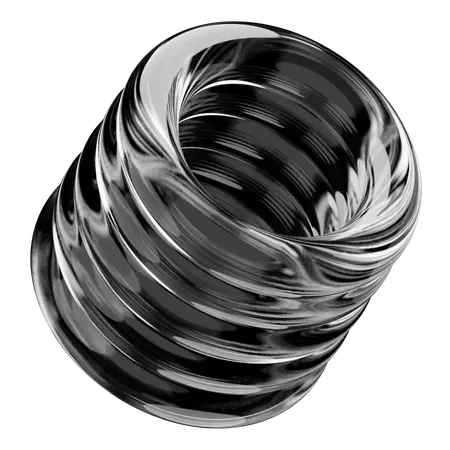 Rings Abstract Glass Shape  3D Icon
