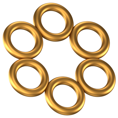 Rings Abstract Shape  3D Icon