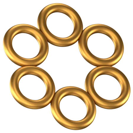 Rings Abstract Shape  3D Icon