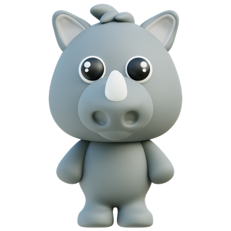 Rinoceronte  3D Icon