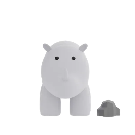 Rinoceronte  3D Illustration
