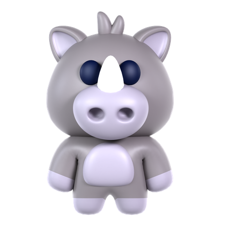 Rinoceronte fofo  3D Icon
