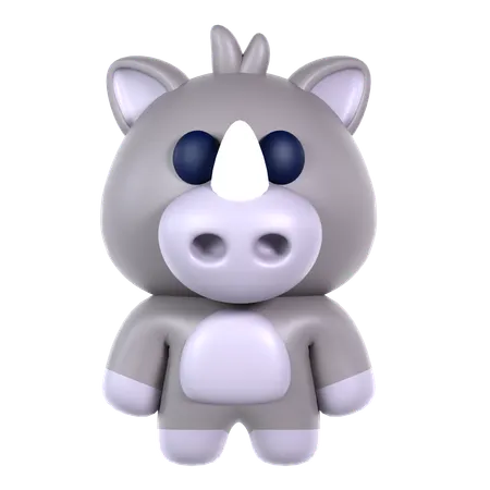 Rinoceronte fofo  3D Icon
