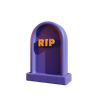 3d rip tombstone logo