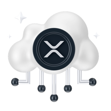 Ripple Cloud Network  3D Icon