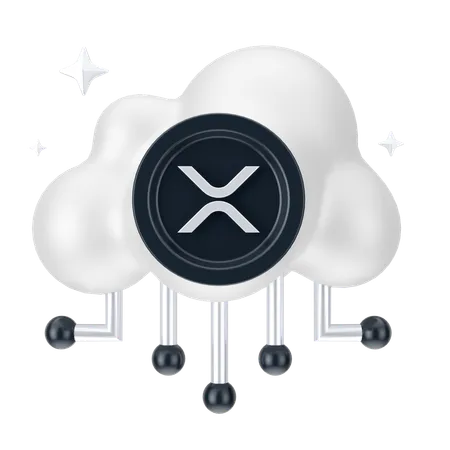 Ripple Cloud Network  3D Icon