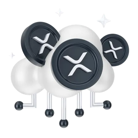 Ripple Cloud Network  3D Icon