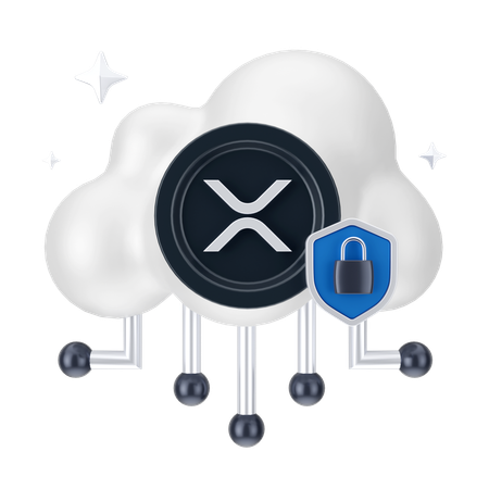 Ripple Cloud Network  3D Icon