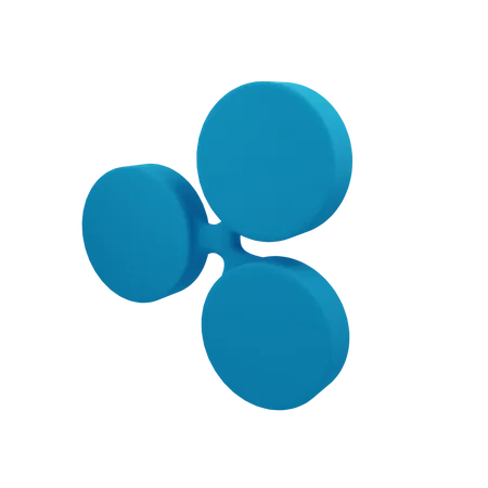 Ripple Coin  3D Illustration