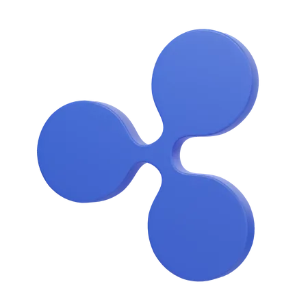 Ripple Coin  3D Illustration