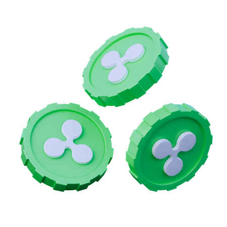 Ripple Coins  3D Icon