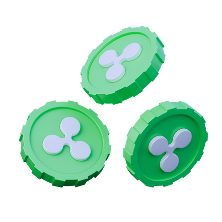 Ripple Coins  3D Icon